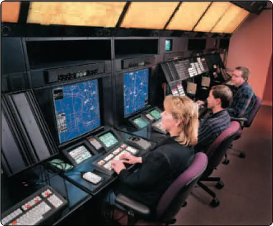 Center radar displays