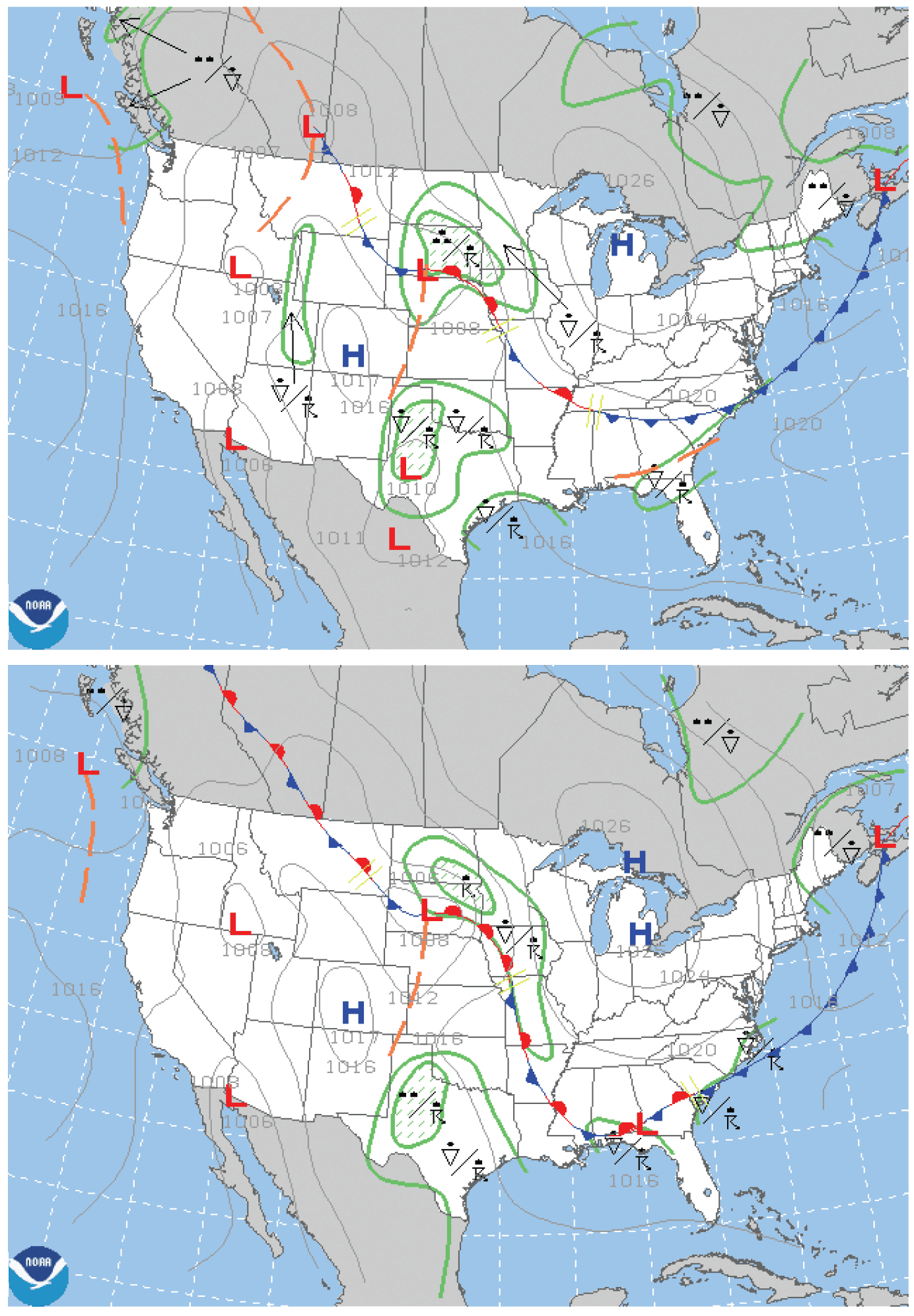 36- and 48-hour surface prognostic chart Aviation Weather Charts