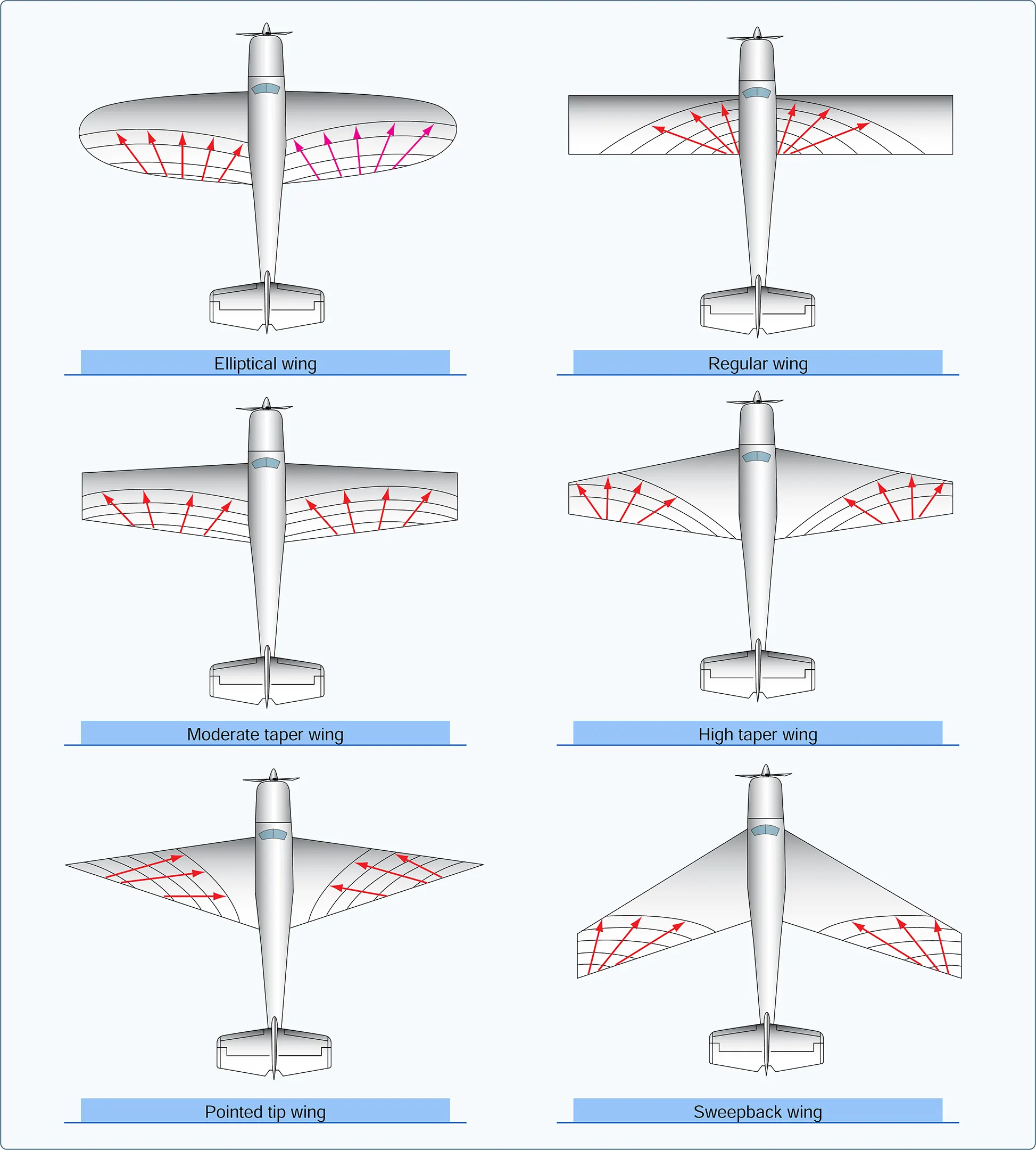 Different types of wing planforms
