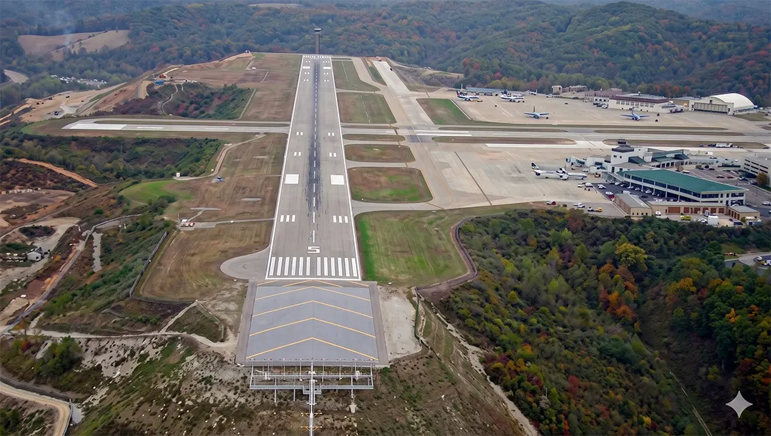Engineered material arresting system (EMAS) located at Yeager Airport, Charleston, West Virginia