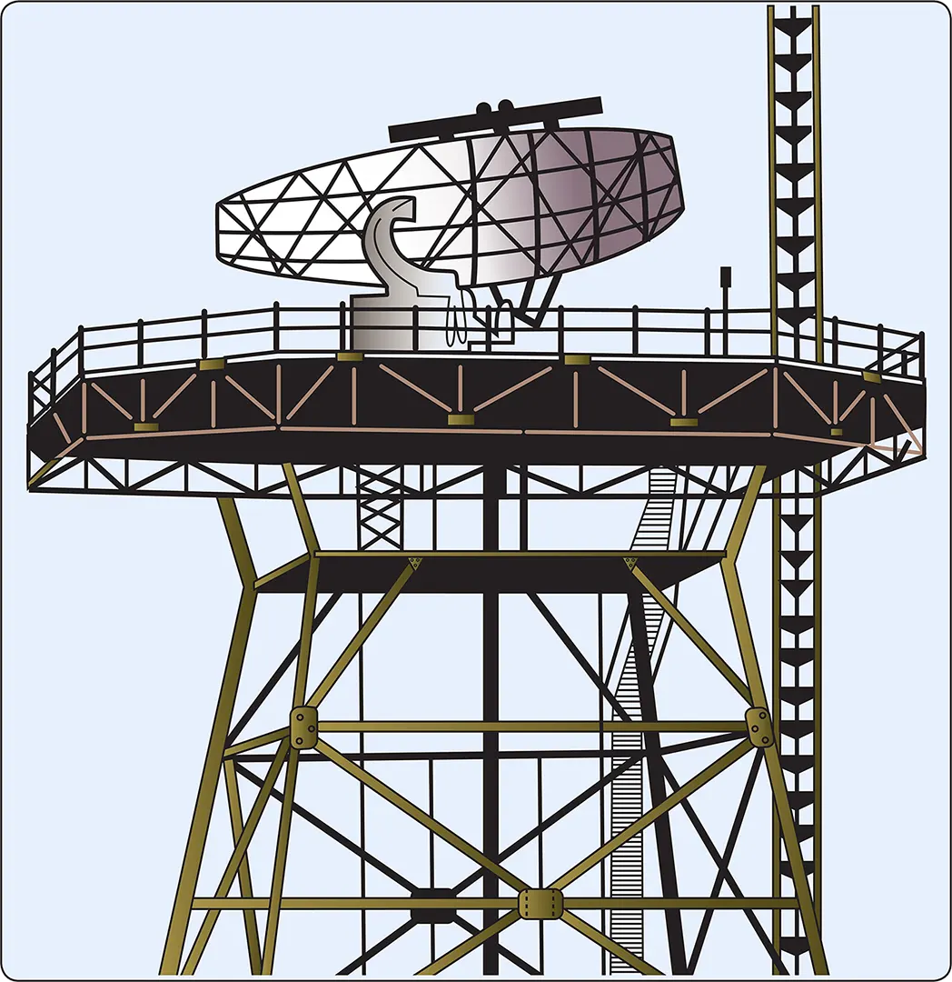 Combined radar and beacon antenna