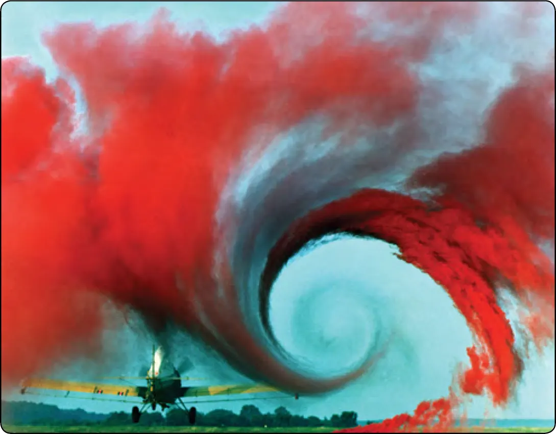 Wingtip vortex from a crop duster